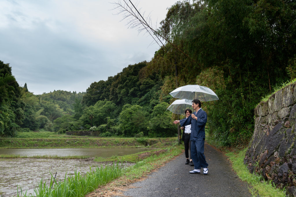 自社酒蔵近くの田圃