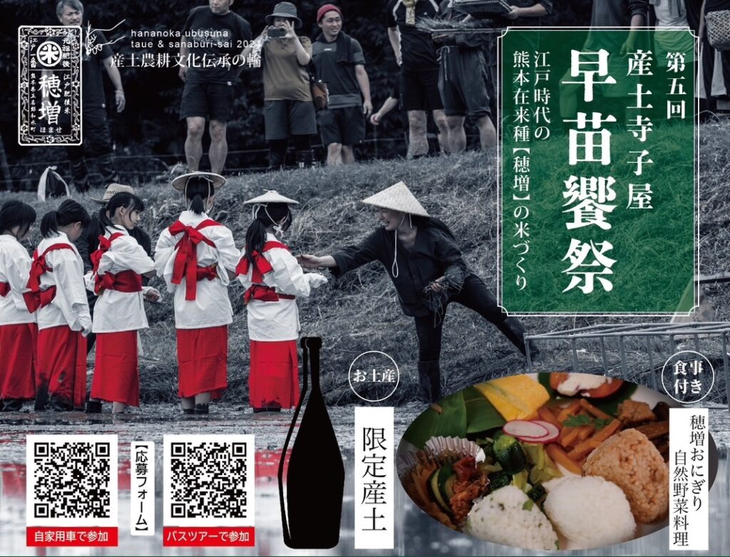 江戸時代の熊本在来種『穂増』の田植え、参加者募集 – 花の香酒造株式